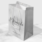 Modern Script gepersonaliseerd bruidsmeisje wit ma Medium Cadeauzakje