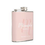 Modern script gepersonaliseerde bruidsmeisje fles heupfles (Rechts)