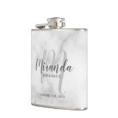 Modern script gepersonaliseerde bruidsmeisje fles heupfles (Links)