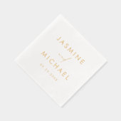 Modern Script gepersonaliseerde bruiloft Folie Servetten (Rechts)