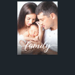 Modern Script Gepersonaliseerde Familie Foto Canva Canvas Afdruk<br><div class="desc">Onsterfelijk uw gekoesterde familiemomenten met ons aanpasbare gestrekte canvas, met een moderne "Family" script type witte overlay. Dit elegante canvas is niet alleen een kunstwerk; het is een aandenken dat prachtig de essentie van de liefde en saamhorigheid van uw gezin vastlegt. Personaliseer dit canvas met uw favoriete familiefoto en maak...</div>