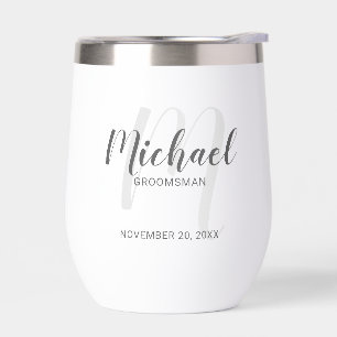 Modern Script Gepersonaliseerde Groomsman Naam