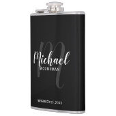 Modern Script Gepersonaliseerde Groomsmen Flask Heupfles (Links)