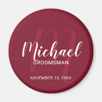 Modern Script Gepersonaliseerde Groomsmen Monogram