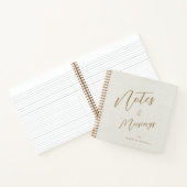 Modern Script Gepersonaliseerde Notities & Musings Notitieboek (Binnen)