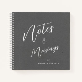 Modern Script Gepersonaliseerde Notities & Musings Notitieboek