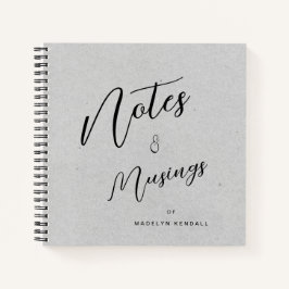 Modern Script Gepersonaliseerde Notities & Musings Notitieboek