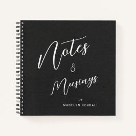 Modern Script Gepersonaliseerde Notities & Musings Notitieboek