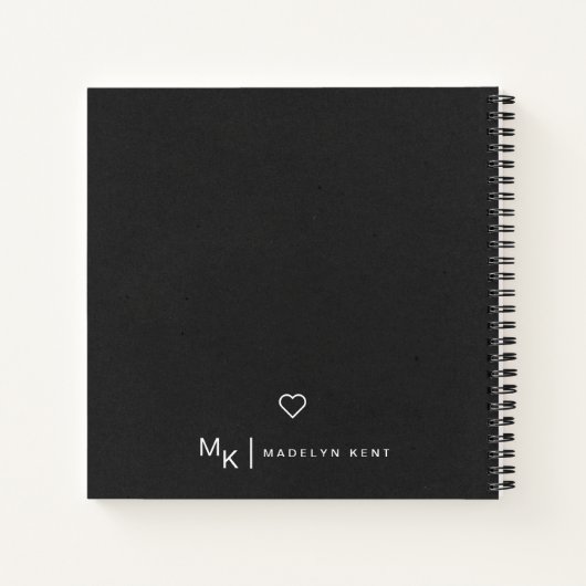 Modern Script Gepersonaliseerde Notities & Musings Notitieboek (Achterkant)