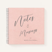 Modern Script Gepersonaliseerde Notities & Musings Notitieboek (Voorkant)