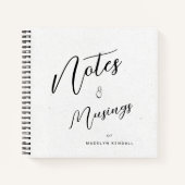 Modern Script Gepersonaliseerde Notities & Musings Notitieboek (Voorkant)