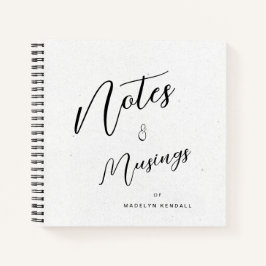 Modern Script Gepersonaliseerde Notities & Musings Notitieboek