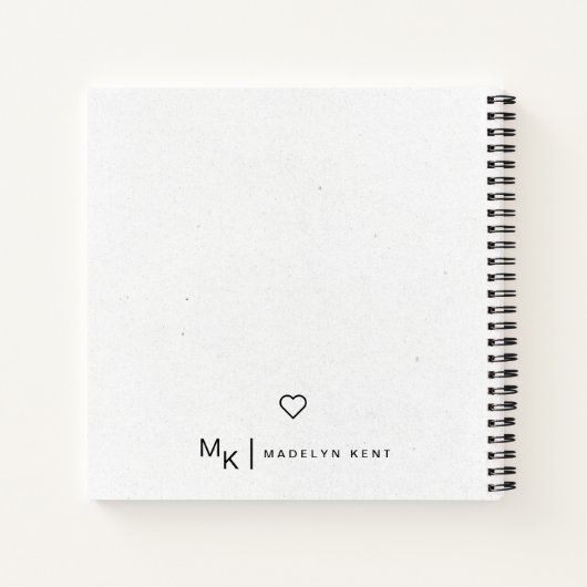 Modern Script Gepersonaliseerde Notities & Musings Notitieboek (Achterkant)