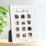 Modern Script Gepersonaliseerde paar Love Story Fo Fotoplaat<br><div class="desc">Moderne Gepersonaliseerde Paar Liefde Verhaal Fotoplaque</div>