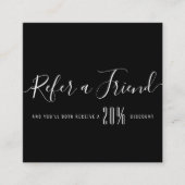 modern script gepersonaliseerde verwijzing vierkante visitekaartje (Voorkant)