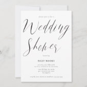 Modern Script Geslacht Neutrale bruiloft douche Kaart (Voorkant)