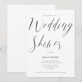 Modern Script Geslacht Neutrale bruiloft douche Kaart (Voorkant / Achterkant)