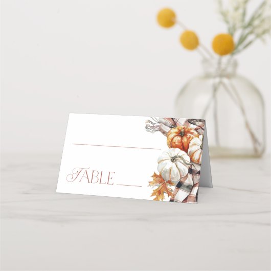 Modern Script Gezellige Herfst Plaats Kaarten Naam Plaatskaartje (Achterkant)