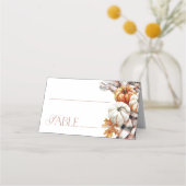 Modern Script Gezellige Herfst Plaats Kaarten Naam Plaatskaartje (Voorkant)