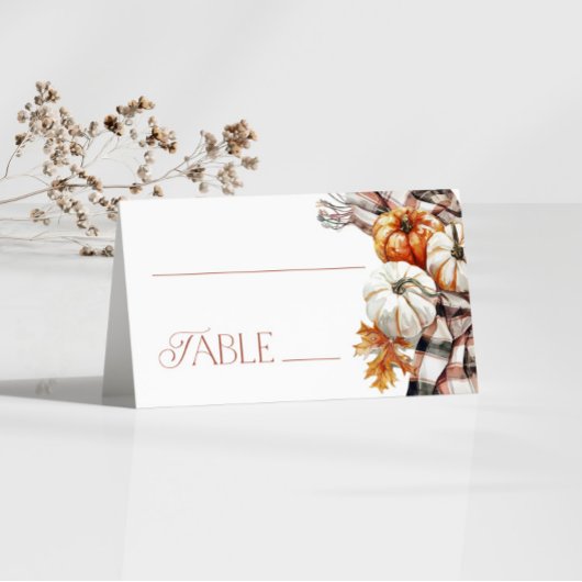 Modern Script Gezellige Herfst Plaats Kaarten Naam Plaatskaartje