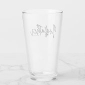 Modern Script Godfather Ingestelde datum Glass Cup Glas (Achterkant)