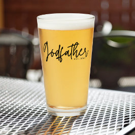 Modern Script Godfather Ingestelde datum Glass Cup Glas