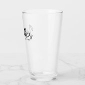 Modern Script Godmother Established Date Glass Cup Glas (Links)