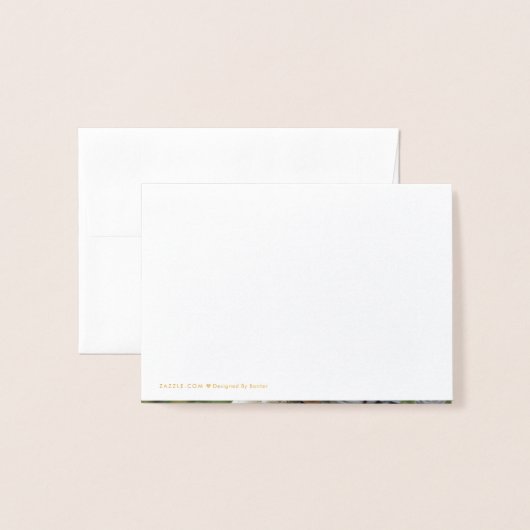 Modern Script Gold Folie Trouwfoto Dank u Kaarten (Met envelop)