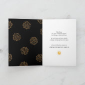 Modern Script Gold Glitter Fireworks Corporate Feestdagen Kaart (Binnen)