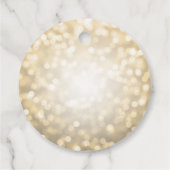 Modern Script Gold Glitter Lights 40e Verjaardag Bedankjes Labels (Achterkant)