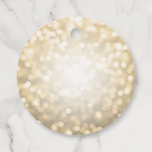 Modern Script Gold Glitter Lights 40e Verjaardag Bedankjes Labels (Achterkant)