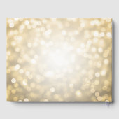 Modern Script Gold Glitter Lights 50ste verjaardag Gastenboek (Achterkant)
