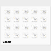 Modern Script Gold Hearts Future Mrs Vrijgezellenf Ronde Sticker (Vel)