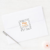 Modern script Gold kerst Vierkante Sticker (Envelop)