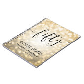 Modern Script Gold Lights 50e Verjaardag GASTENBOE Notitieboek (Linkerzijde)