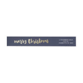 Modern Script Gold Merry-kerstterugzendadres (Individueel)