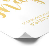 Modern Script Gold Oh Snap Wedding Sign Poster (Hoek)