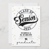 Modern Script Gold Photo Afstuderen Aankondiging (Voorkant)