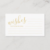 Modern Script Gold Wedding Advice en wenst Kaart (Voorkant)