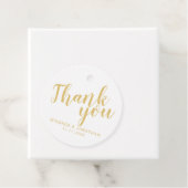 Modern Script Gold Wedding Hartelijk dank Bedankjes Labels (In situ)