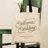 Modern Script Gold Welkom op onze huwelijksavor Tote Bag