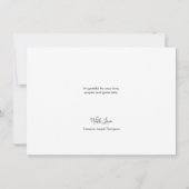 Modern Script Goud Cross Grey Jongen Eerste Commun Bedankkaart (Achterkant)