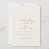 Modern script | Goud en feestdag van Cream Kaart (Voorkant)