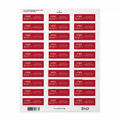 Modern Script Goud Prettig Kerstmis Retouradres Etiket (Full Sheet)