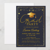 Modern Script Grad Celebration Kaart (Voorkant / Achterkant)