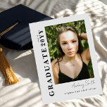Modern Script Graduate 2 Photo Grey Graduation Kaart<br><div class="desc">Celebrate your graduate’s milestone with this Modern Script 2 Photo Graduation Announcement, designed to beautifully showcase seven favorite photos in a clean, modern layout. Featuring elegant flowing script paired with minimalist typography, this personalized announcement highlights special memories while sharing the exciting news with family and friends. Perfect for high school...</div>