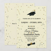 Modern Script Graduate Invitation Kaart (Voorkant / Achterkant)