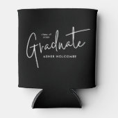 Modern Script Graduate Simple Graduation Blikjeskoeler (Voorkant)