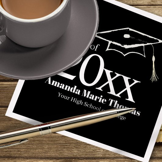 Modern Script Graduation Name Class Year Design Servet