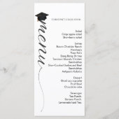 Modern script Graduation party diner menu (Voorkant)